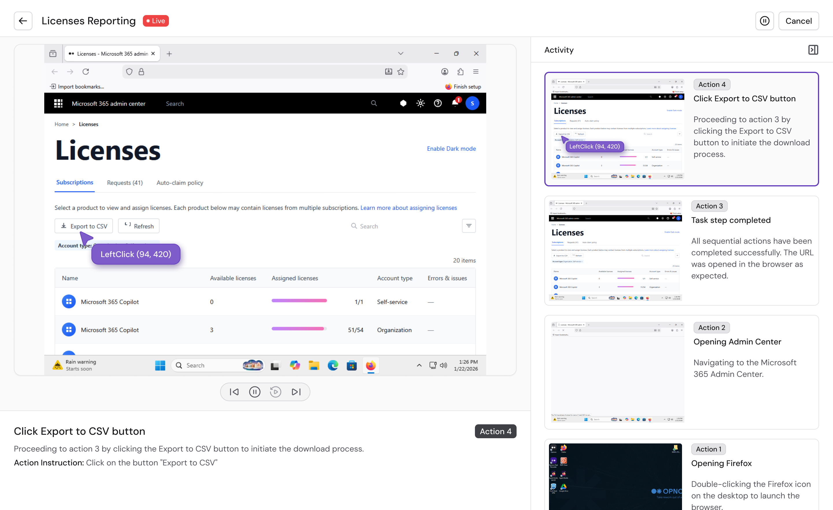6. Licenses Reporting